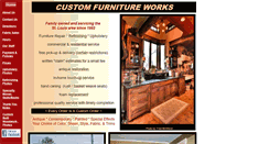 Desktop Screenshot of customfurnitureworksstl.com